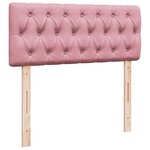 vidaXL Sommier à lattes de lit avec matelas rose 120x190 cm velours