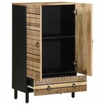 vidaXL Buffet haut 60x33 5x110 cm bois de manguier brut massif