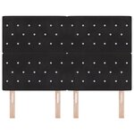 vidaXL Tête de lit en velours noir avec des boutons en cristal  160 cm