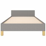 vidaXL Cadre de lit sans matelas gris clair 90x200 cm tissu