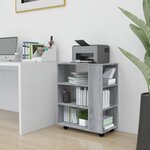 vidaXL Armoire roulante Sonoma gris 60x35x75 cm Bois d'ingénierie