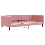 vidaXL Lit de jour avec lit gigogne et matelas rose 100x200 cm velours