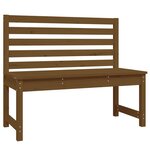 vidaXL Banc de jardin marron miel 109 cm bois de pin massif