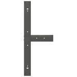 vidaXL Pieds de table à manger en forme de T  2 pièces  anthracite  100 x 35 x (72-73) cm  acier