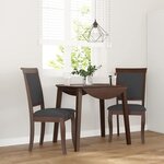 vidaXL Chaises à manger coussins 2 Pièces marron bois massif caoutchouc