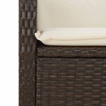 vidaXL Ensemble à manger de jardin et coussins 7 Pièces marron rotin