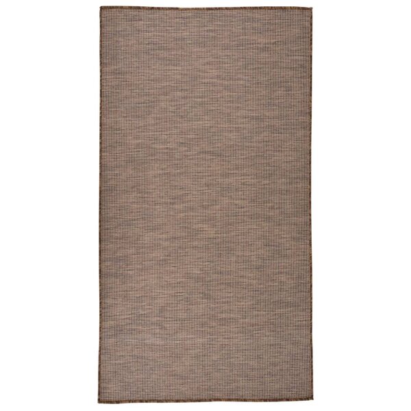 vidaXL Tapis à tissage plat d'extérieur 80x150 cm Marron