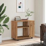 vidaXL Table d'appoint chêne artisanal 70x35x55 cm bois d'ingénierie