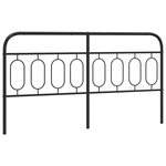 vidaXL Tête de lit de remplacement métal noir 160 cm