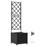 vidaXL Pots de jardin Noir 40 x 40 x 142 cm Acier