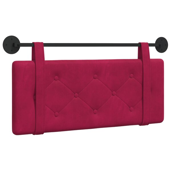 vidaXL Tête de lit suspendue Bordeaux Velours