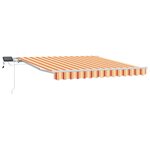 vidaXL Auvent Rétractable Manuel avec LED Jaune et Orange 300x250 cm