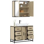 vidaXL Ensemble de meubles de salle de bain 2 Pièces chêne sonoma