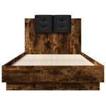 vidaXL Cadre de lit sans matelas chêne fumé 90x190 cm