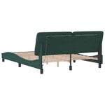 vidaXL Cadre de lit avec lumières LED vert foncé 160x200 cm velours