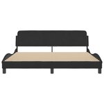 vidaXL Cadre de lit Dover noir 180x200 cm velours
