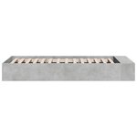 vidaXL Cadre de lit sans matelas gris béton 100x200 cm