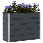 vidaXL Jardinière Anthracite 100 x 40 x 75 cm Acier