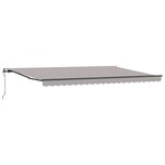 vidaXL Auvent Rétractable Gris clair 500 × 350 cm Tissu et Aluminium