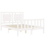 vidaXL Cadre de lit sans matelas blanc 120x200 cm bois de pin massif