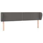 vidaXL Tête de lit avec oreilles Gris 183x23x78/88 cm Similicuir