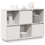 vidaXL Buffet Blanc 110 5x35x80 cm Bois massif de pin