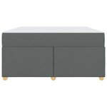vidaXL Cadre de lit avec matelas Gris foncé 140 x 200 cm tissu