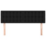 vidaXL Têtes de lit 2 Pièces Noir 72x5x78/88 cm Tissu