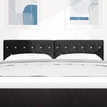 vidaXL Tête de lit LED avec des lumières à LED Noir 160 cm Polyester