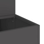 vidaXL Cache-pot de jardin Noir 100 x 60 x 45 cm Acier