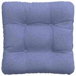 vidaXL Coussins de siège 4 Pièces Bleu denim 45 x 45 x 12 cm tissu