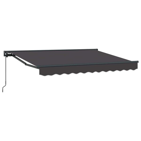 vidaXL Auvent rétractable manuel Anthracite 3 5 x 2 m