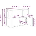 vidaXL Buffet Bois ancien 80 x 30 x 60 cm Bois d'ingénierie