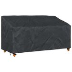 vidaXL Housse de banc de jardin Noir 175 x 85 x 65 / 94 cm Tissu 600D