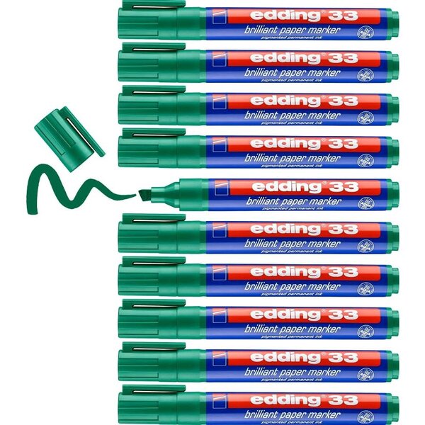 Marqueur papier encre brillante 33 vert 1-5 mm x 10 EDDING