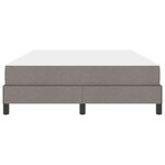 vidaXL Lit à ressorts avec matelas Taupe 140 x 200 cm tissu