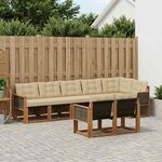vidaXL Ensemble de canapés d'extérieur 8 Pièces Naturel et Beige