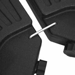vidaXL Socle de parasol en forme d'éventail 4 Pièces Noir