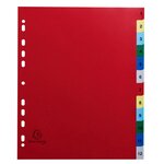 Intercalaires Imprimés Numériques Polypropylène 12/100e - 12 Positions - A4 Maxi - Assorties Vives - Exacompta
