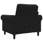 vidaXL Fauteuil Noir 60 cm Velours