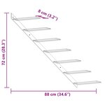 vidaXL Casier à vin mural pour 7 bouteilles 2 Pièces Blanc Métal