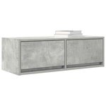 vidaXL Meubles TV 2 Pièces gris béton 80x31x25 5 cm bois d'ingénierie