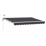 vidaXL Auvent rétractable électrique Anthracite et blanc 3 5 x 2 m