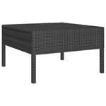 Salon de jardin meuble d'extérieur ensemble de mobilier 9 pièces avec coussins résine tressée noir 02_0018144