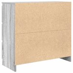 vidaXL Buffet sonoma gris 80x35x76 cm bois d'ingénierie