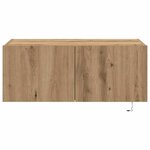 Buffet TV vidaXL avec lumières LED Chêne Artisan 80x35x31 cm