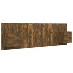 vidaXL Tête de lit avec armoires Chêne fumé Bois d'ingénierie