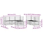 vidaXL Ensemble de canapés d'extérieur 6 pc Naturel