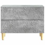 vidaXL Table de chevet Gris béton 62 x 34 5 x 48 cm Bois d'ingénierie