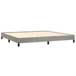 vidaXL Cadre de lit sans matelas gris clair 200x200 cm velours